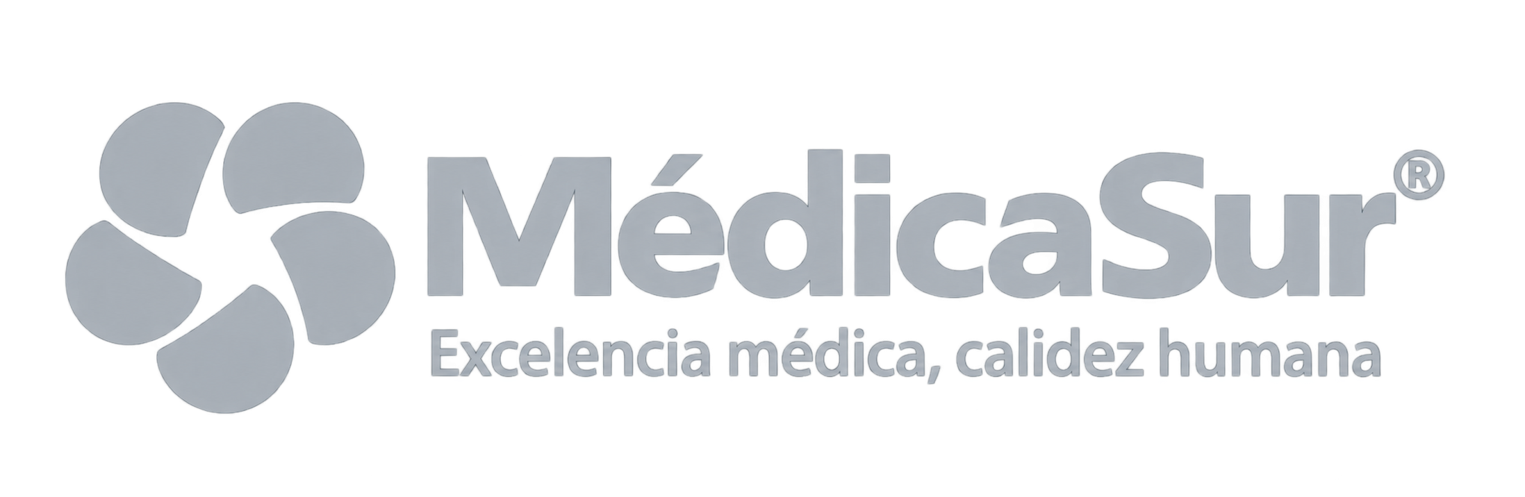 Logotipo MédicaSur en gris acero